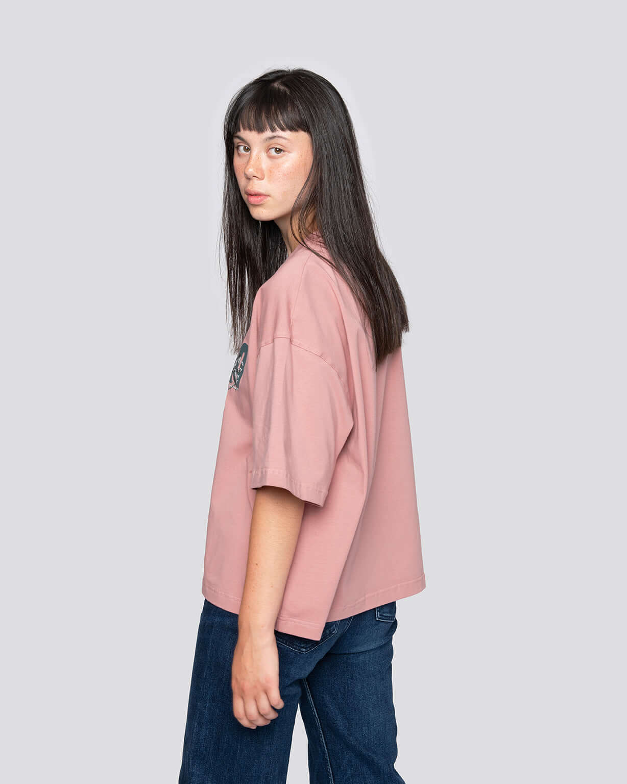 Birds - Cropped Oversized Tee