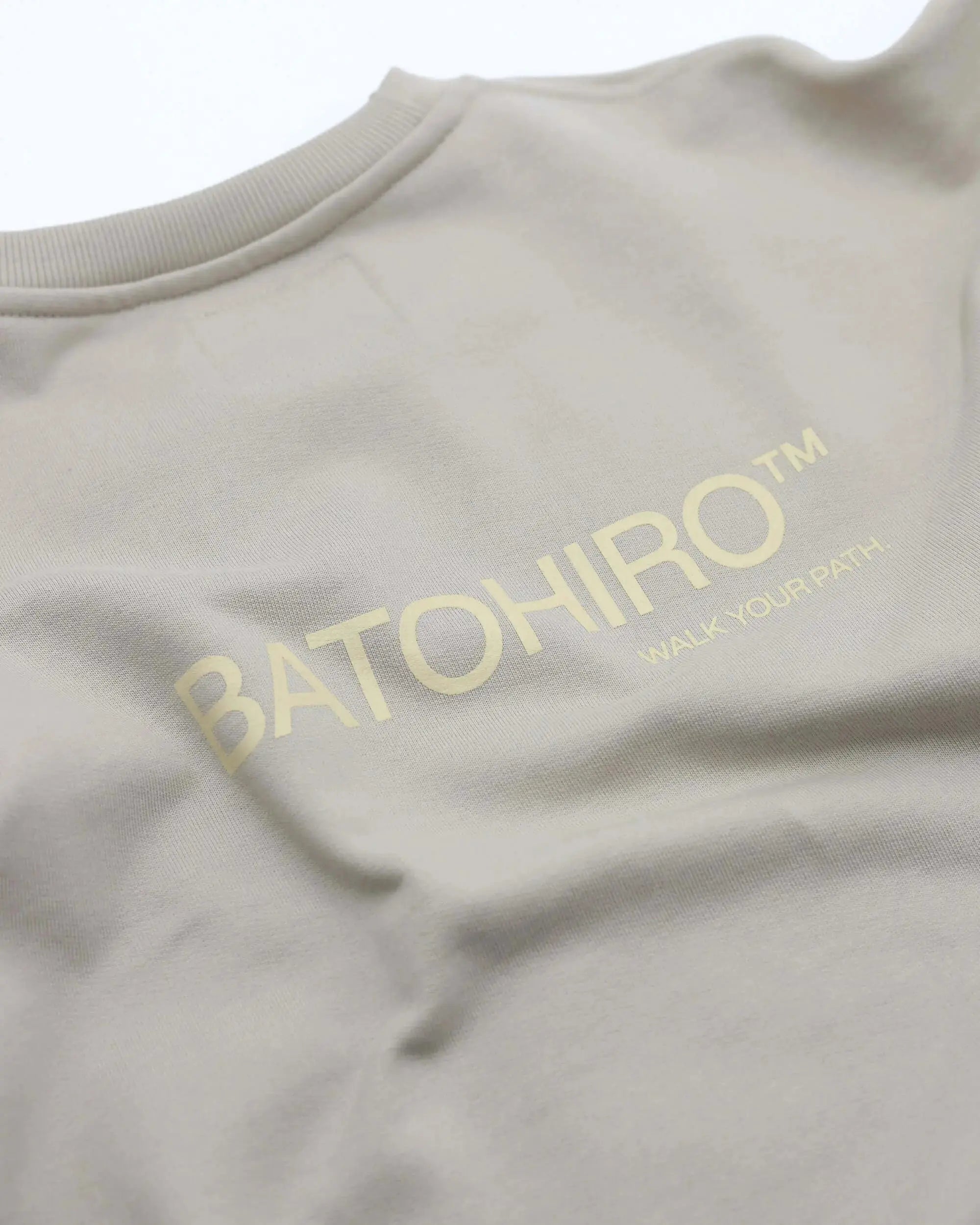 Cropped Mikina 343 - Crewneck Beige Batohiro