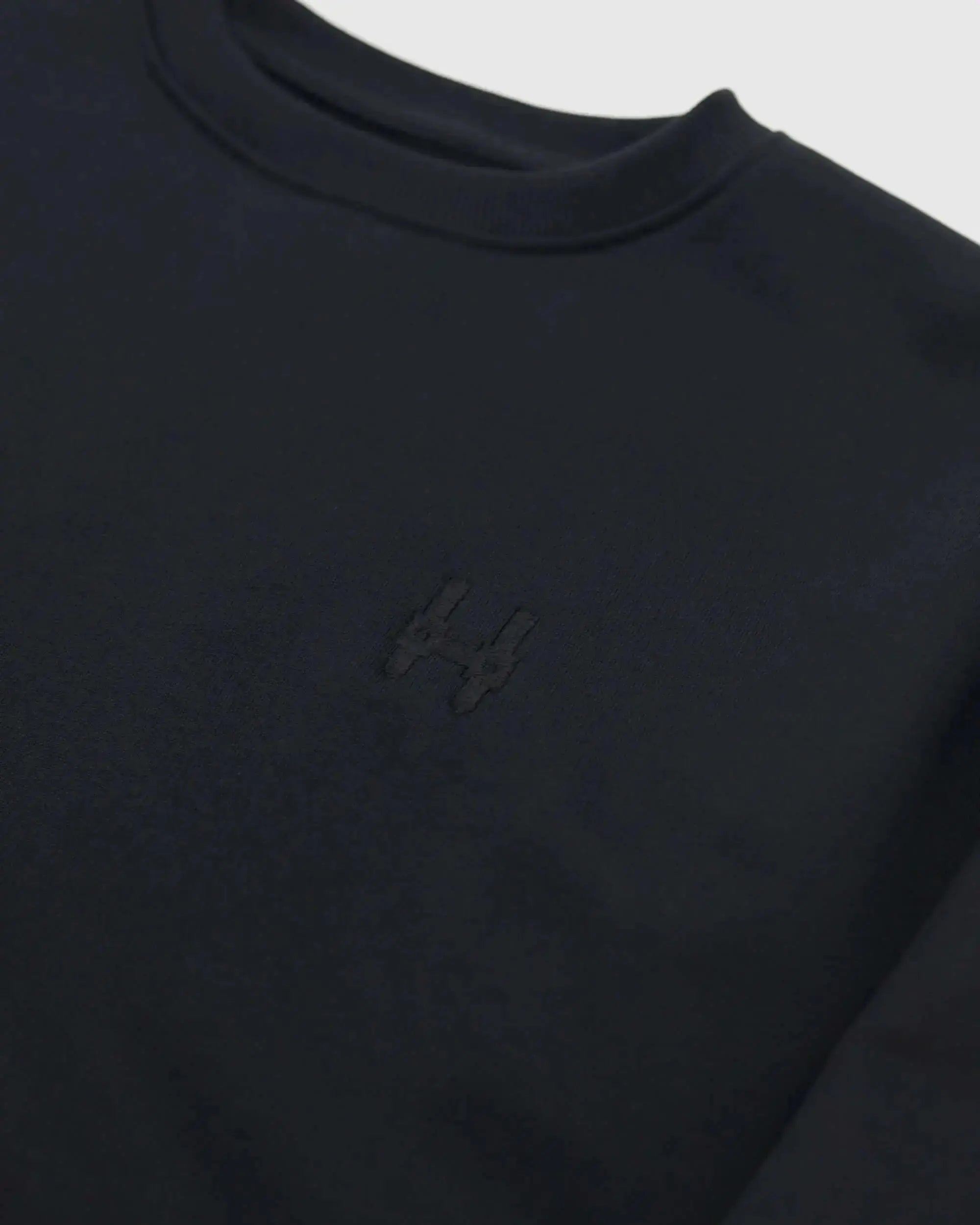 Cropped Sweatshirt 343 - Crewneck Black Batohiro