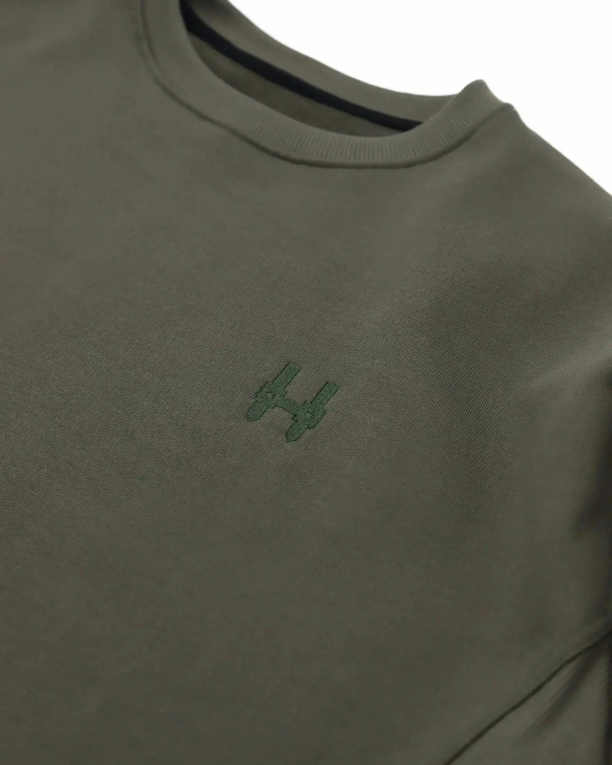 Cropped Mikina 343 - Crewneck Green Batohiro