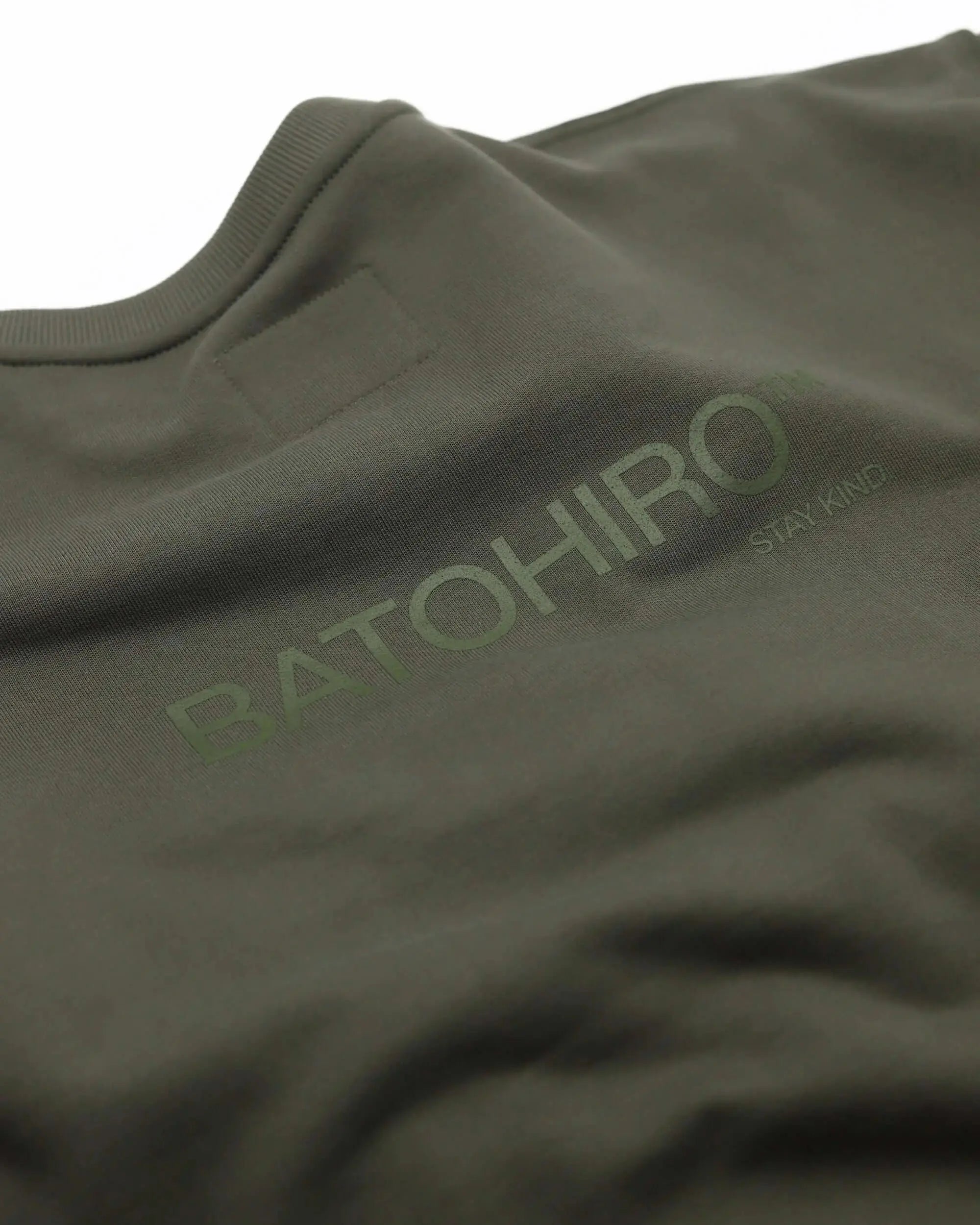 Cropped Sweatshirt 343 - Crewneck Green Batohiro