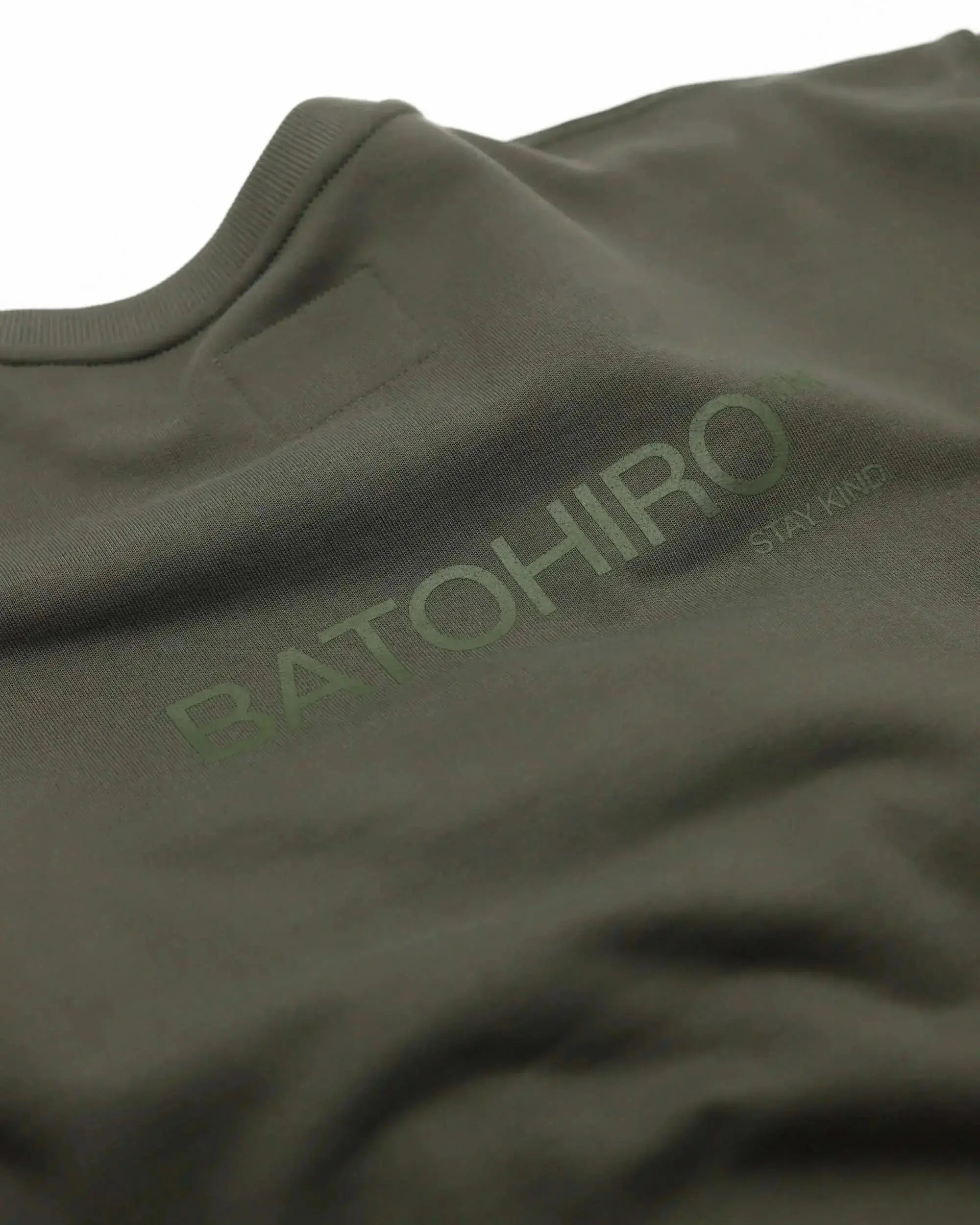 Cropped Sweatshirt 343 - Crewneck Green Batohiro