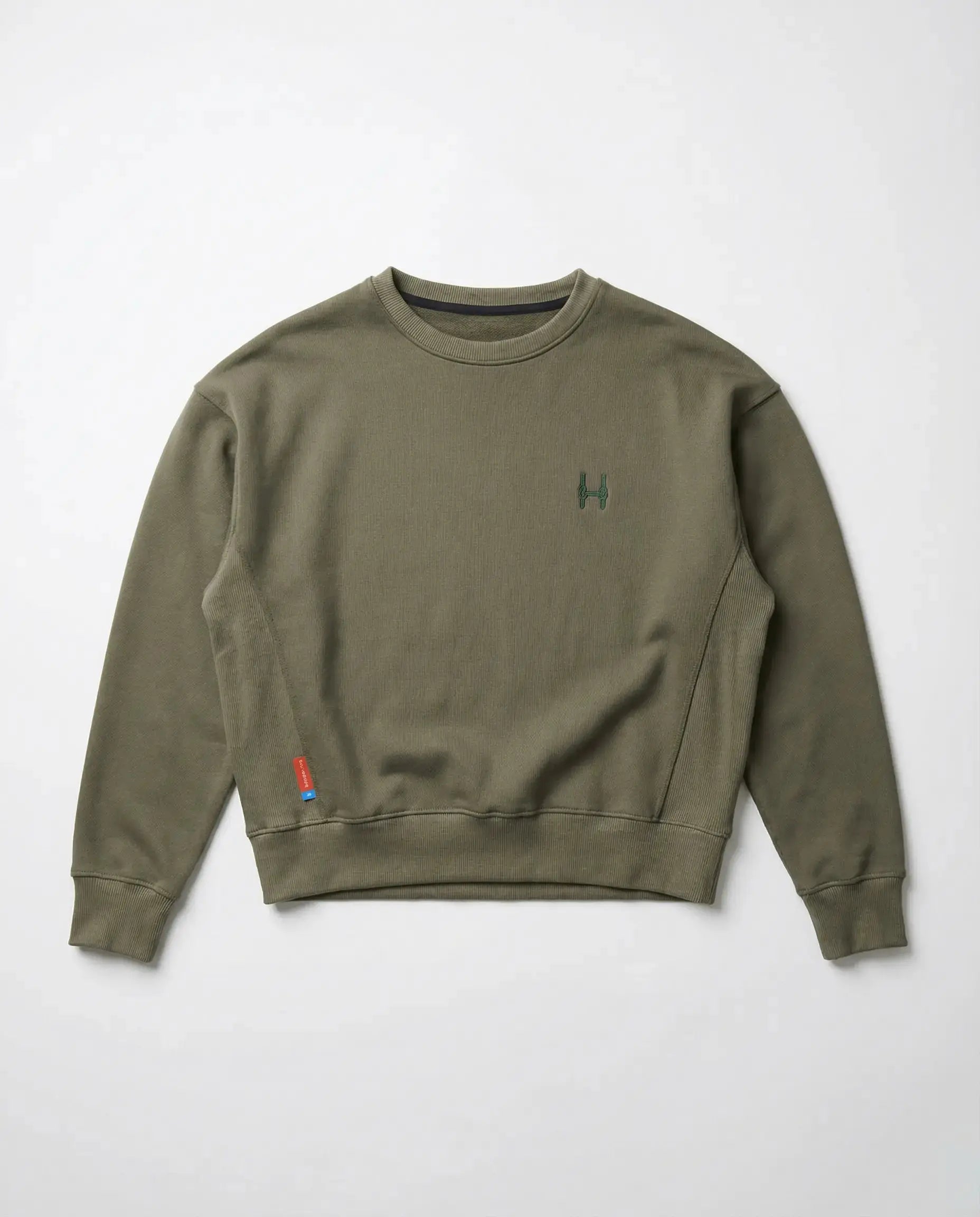 Cropped Mikina 343 - Crewneck Green Batohiro #barva