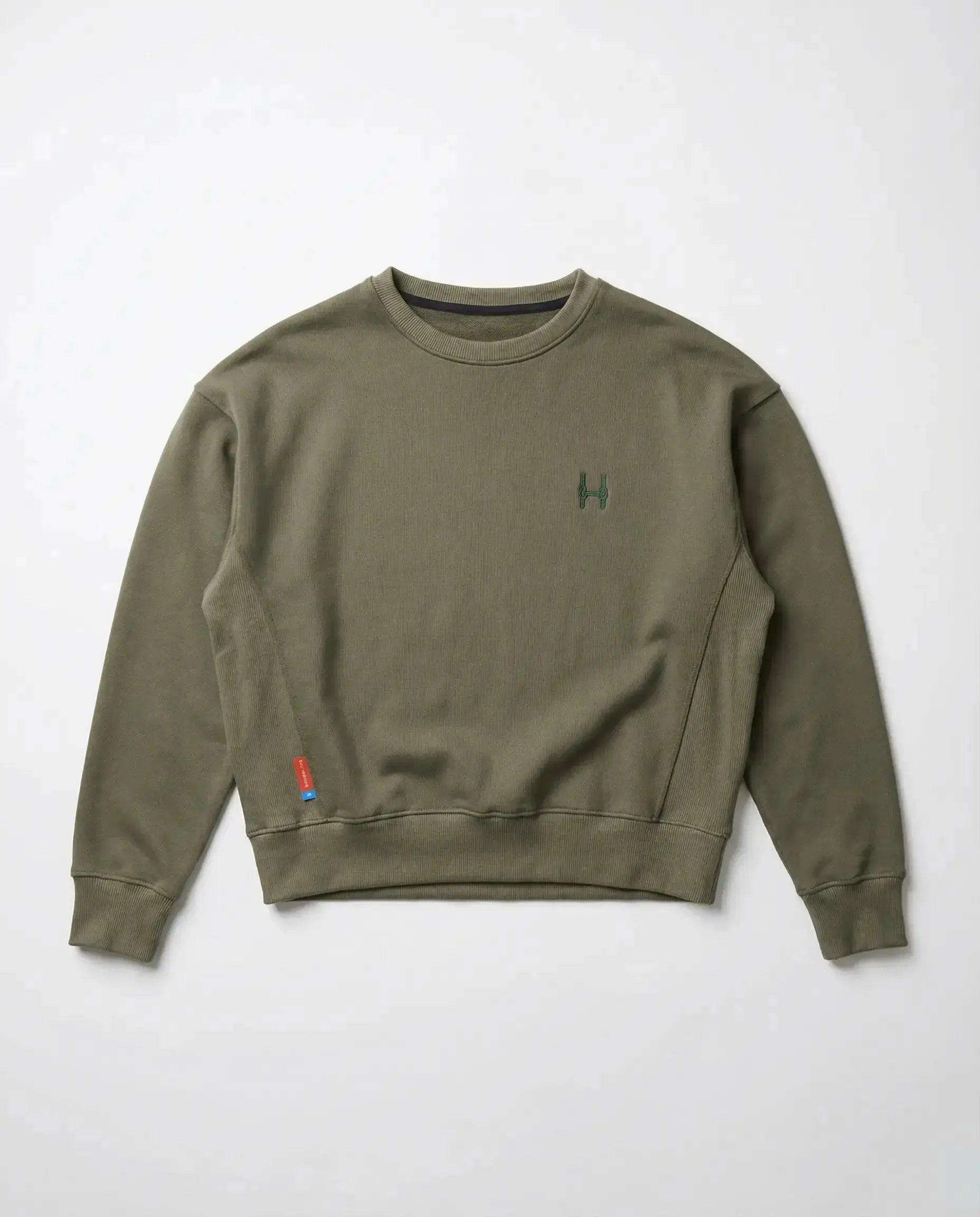 Cropped Mikina 343 - Crewneck Green Batohiro