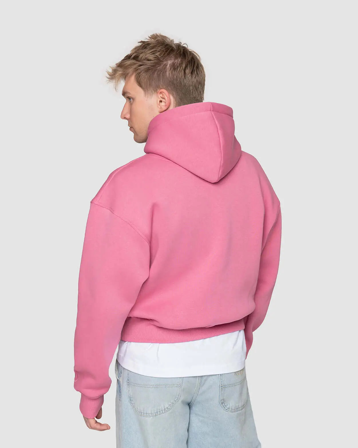 Mikina oversized - Light Pink Batohiro