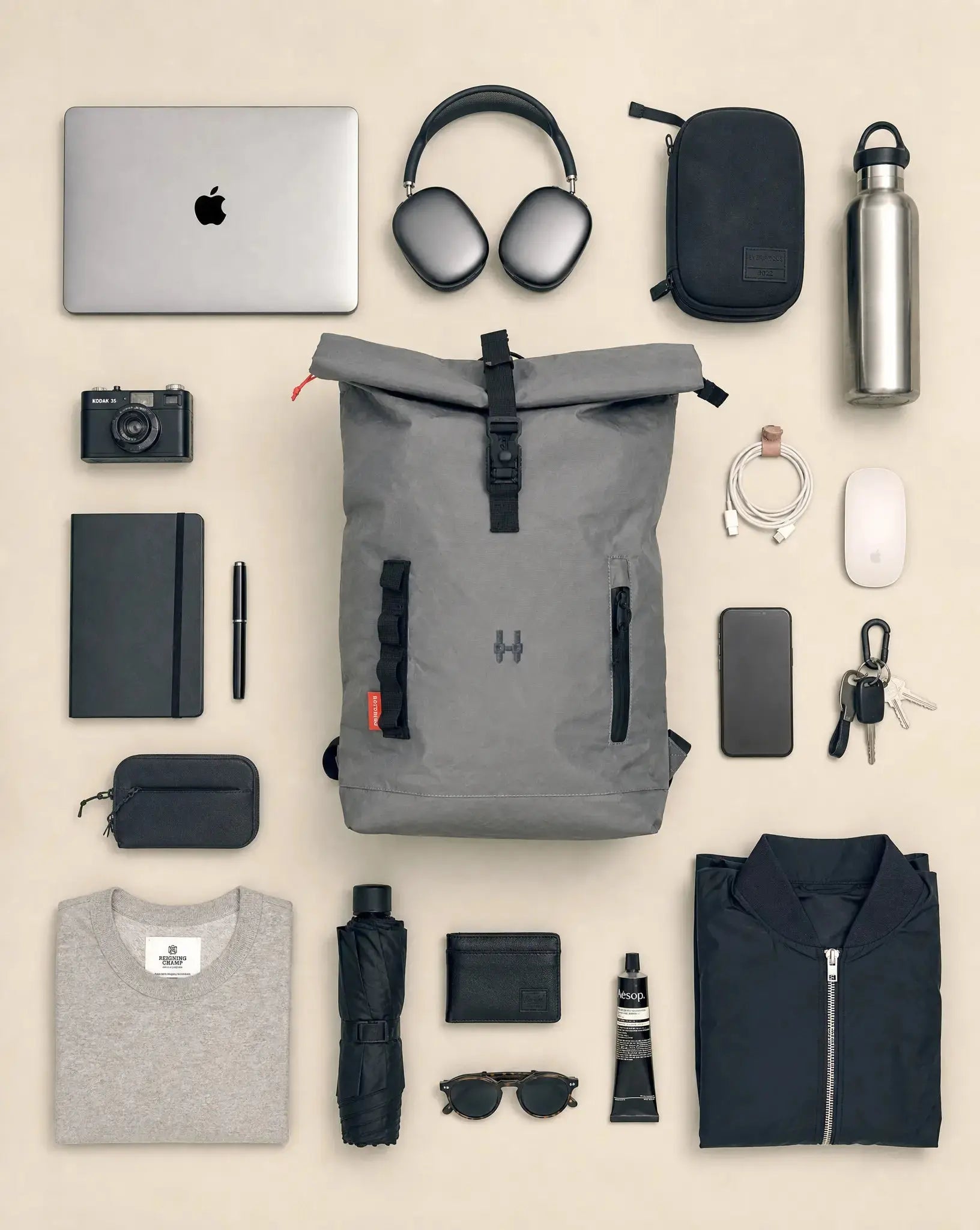 Roku Everyday 20L – Stahlgrauer Rucksack
