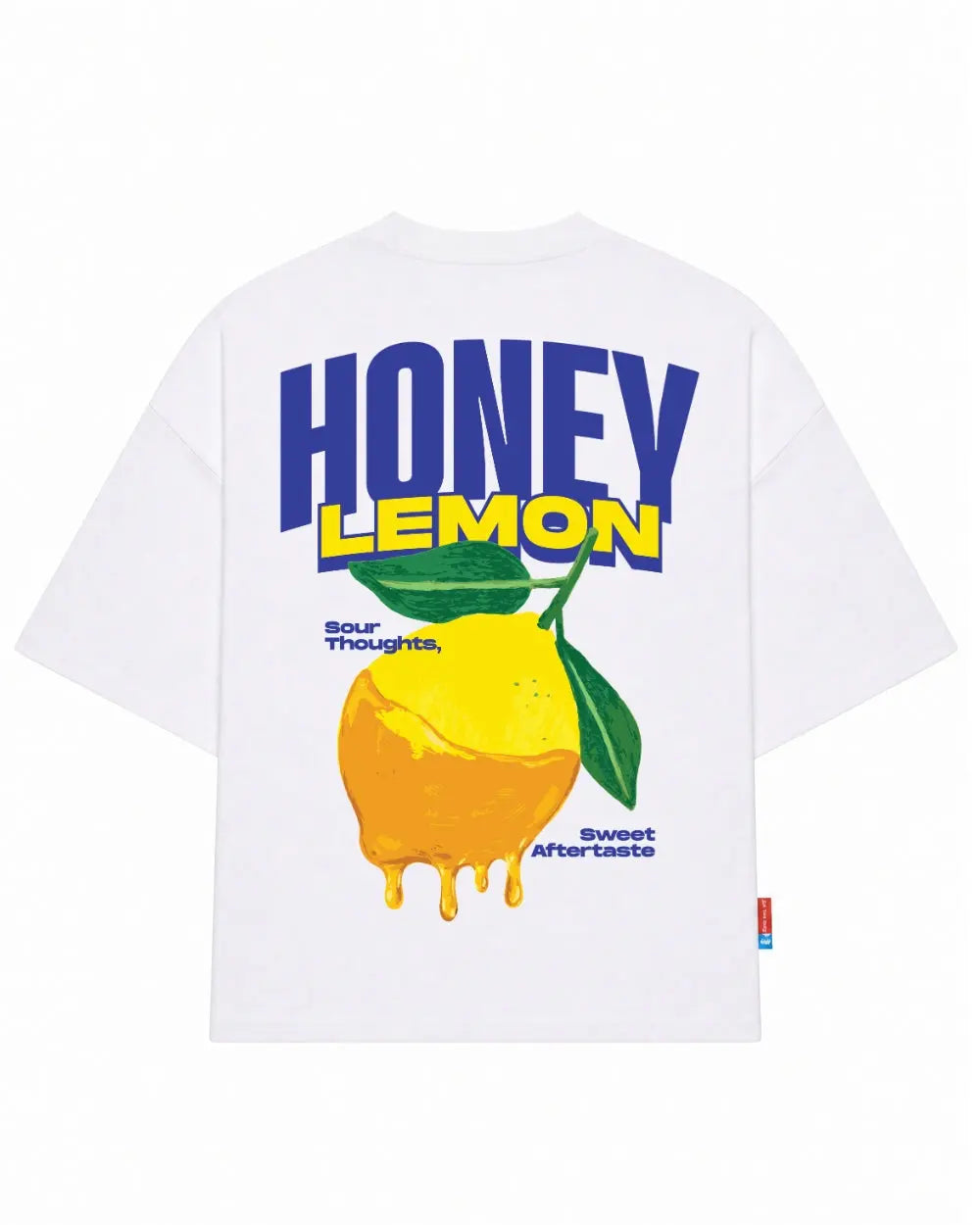 Tričko Honey Lemon - White Cropped Oversized Tee - Batohiro