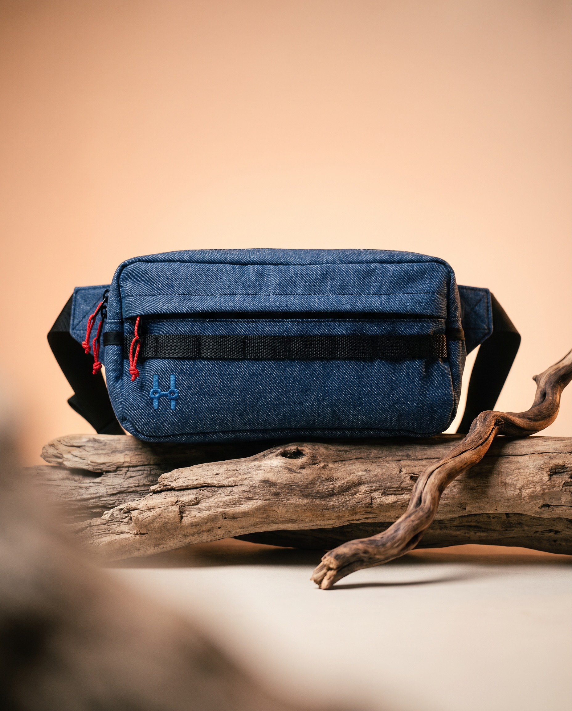 Crossbody ledvinka Kai M 2.0 - Blue Denim - Batohiro