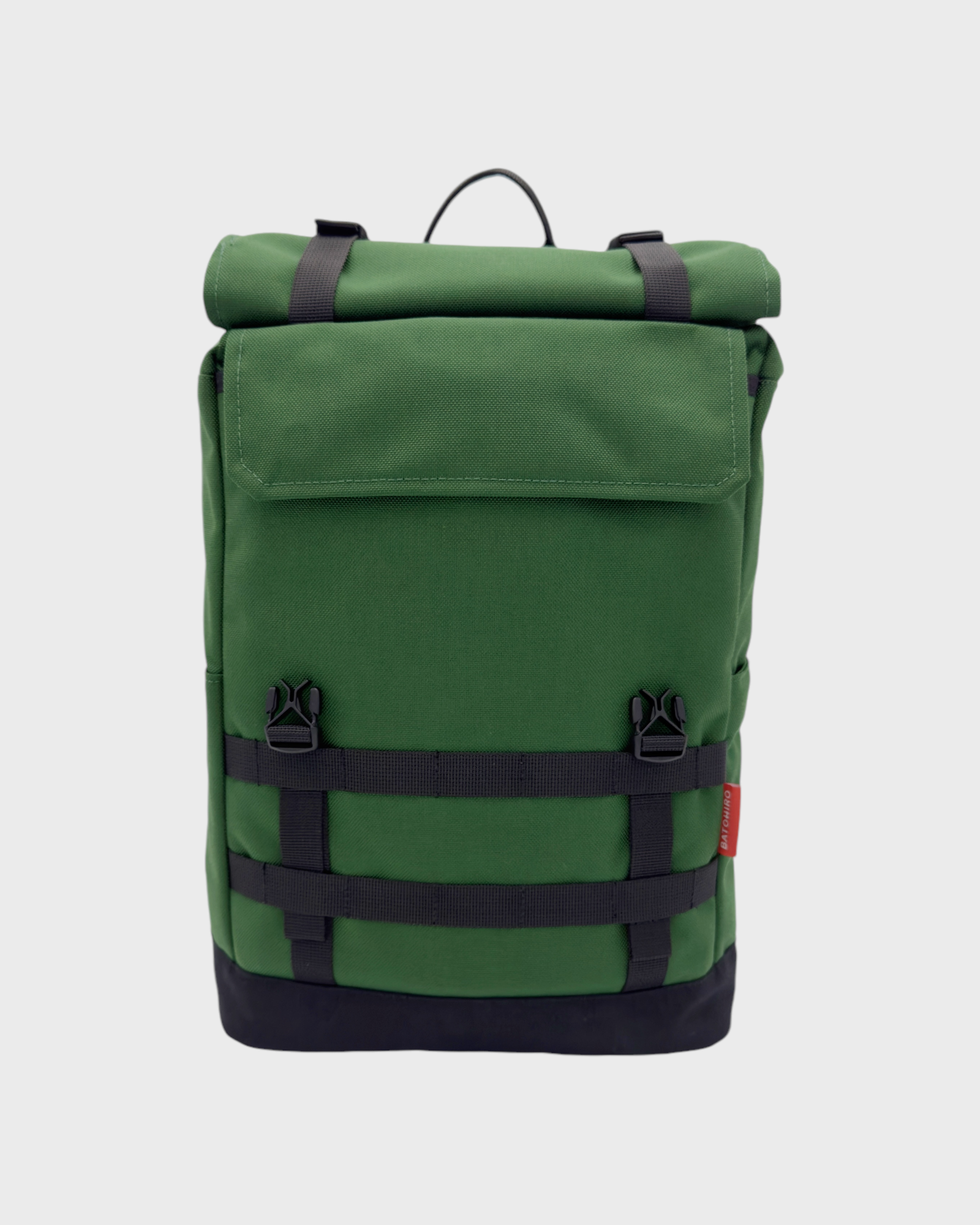 Forest Green Minato Lite backpack, compact and adjustable for daily use, showcasing a sleek and practical design.