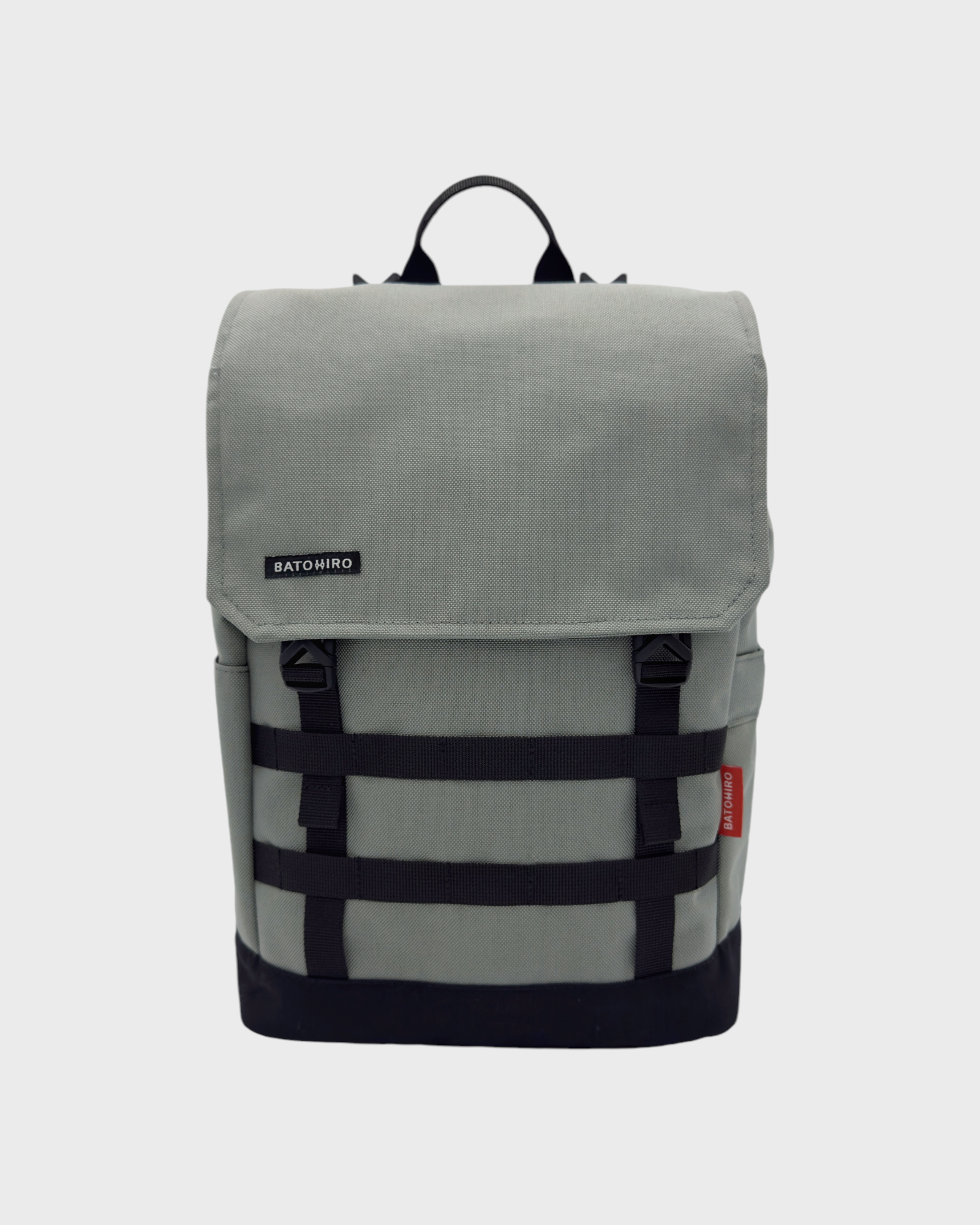 Sleek silver Minato Lite backpack with adjustable sizing for versatility and everyday practicality.