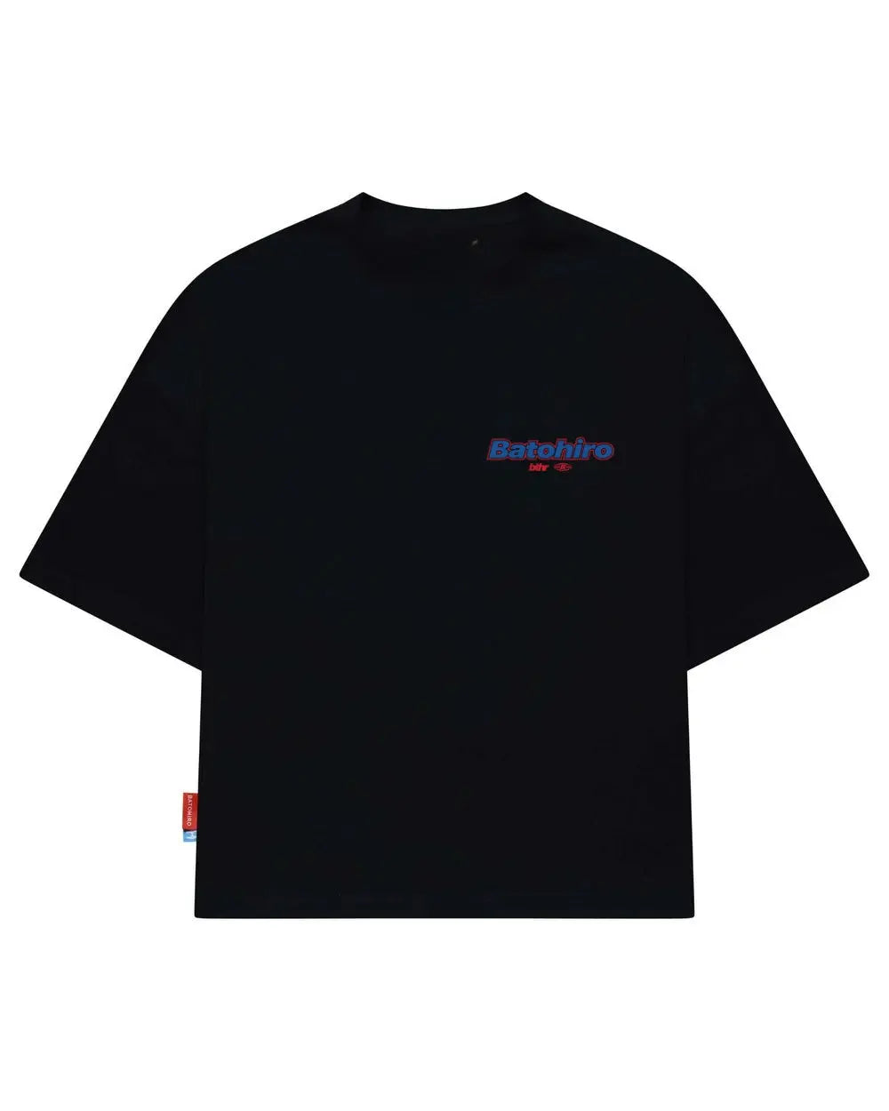 Ginko Cat Tee - Black Cropped Oversized