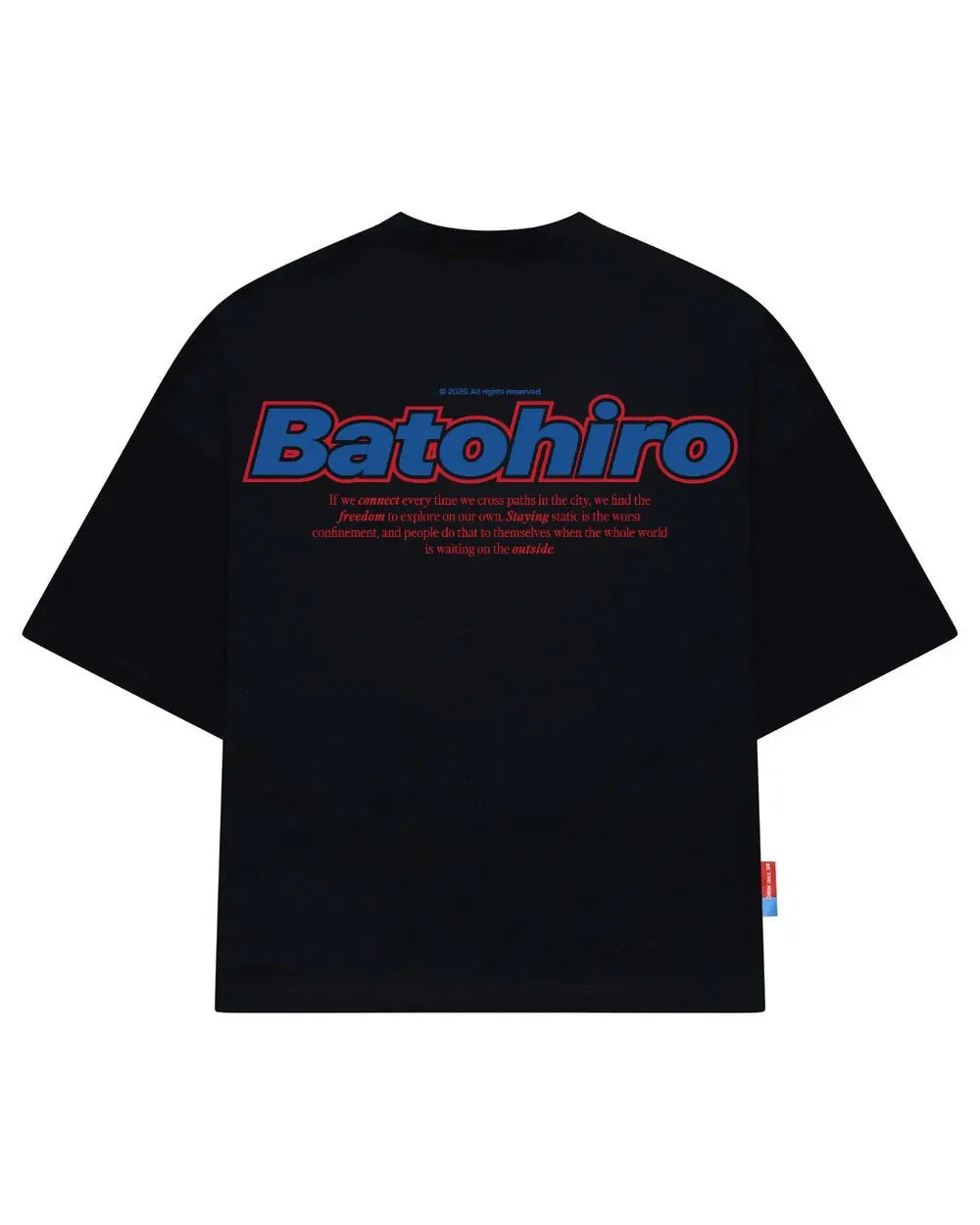 Ginko Cat Tee - Black Cropped Oversized