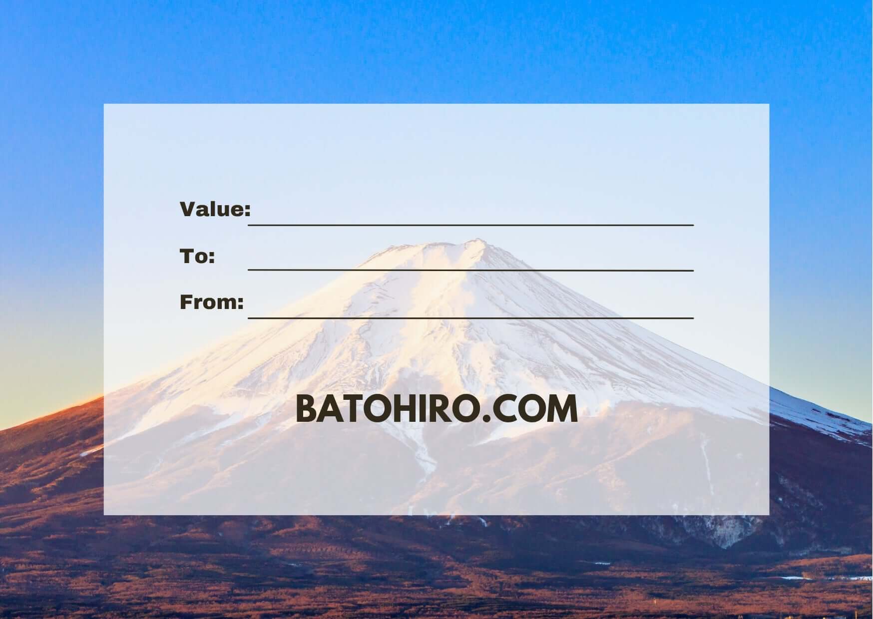 Gift Card Batohiro - Batohiro