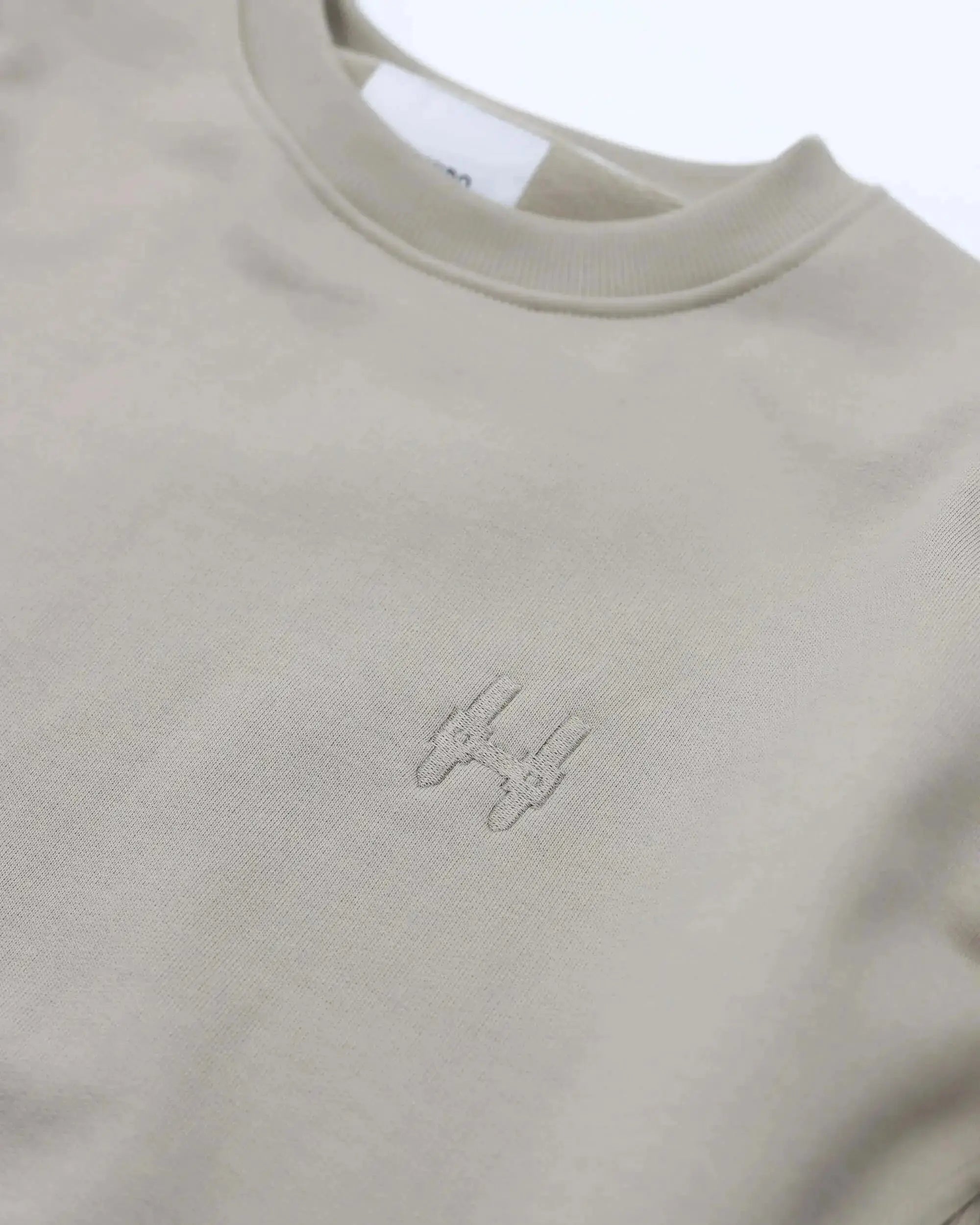 Cropped Mikina 343 - Crewneck Beige Batohiro