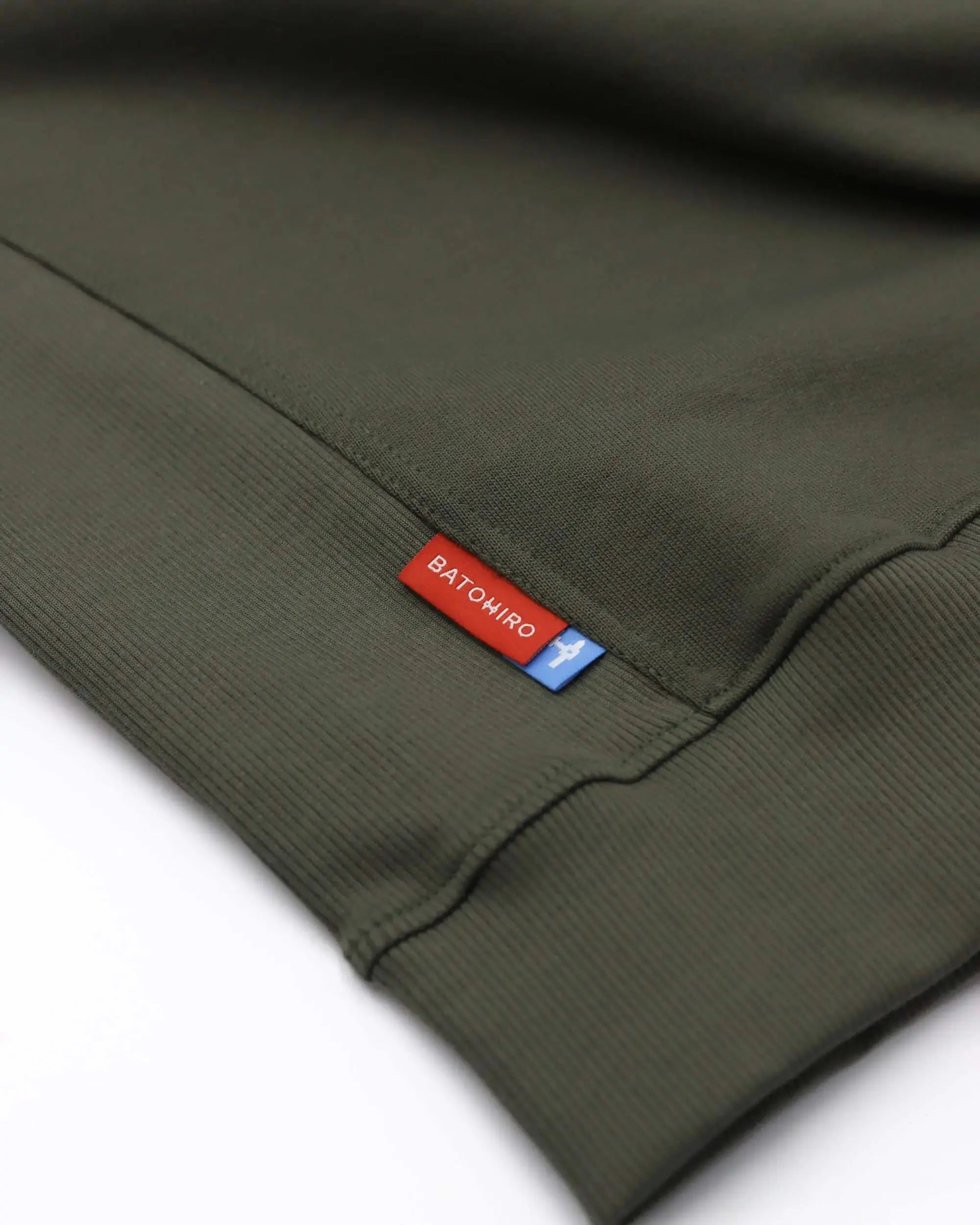 Cropped Sweatshirt 343 - Crewneck Green Batohiro