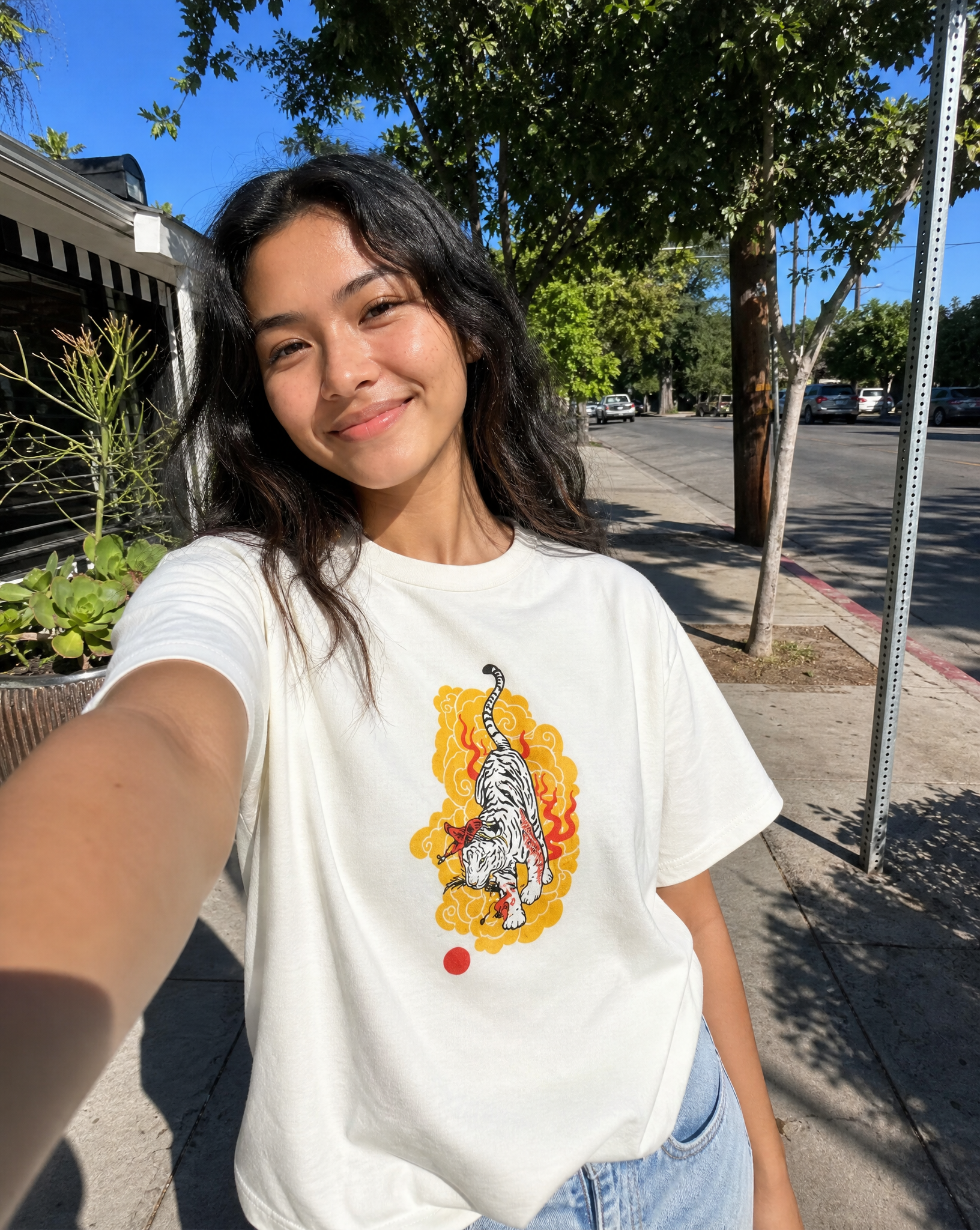 White Tiger - Offwhite Oversized Tee