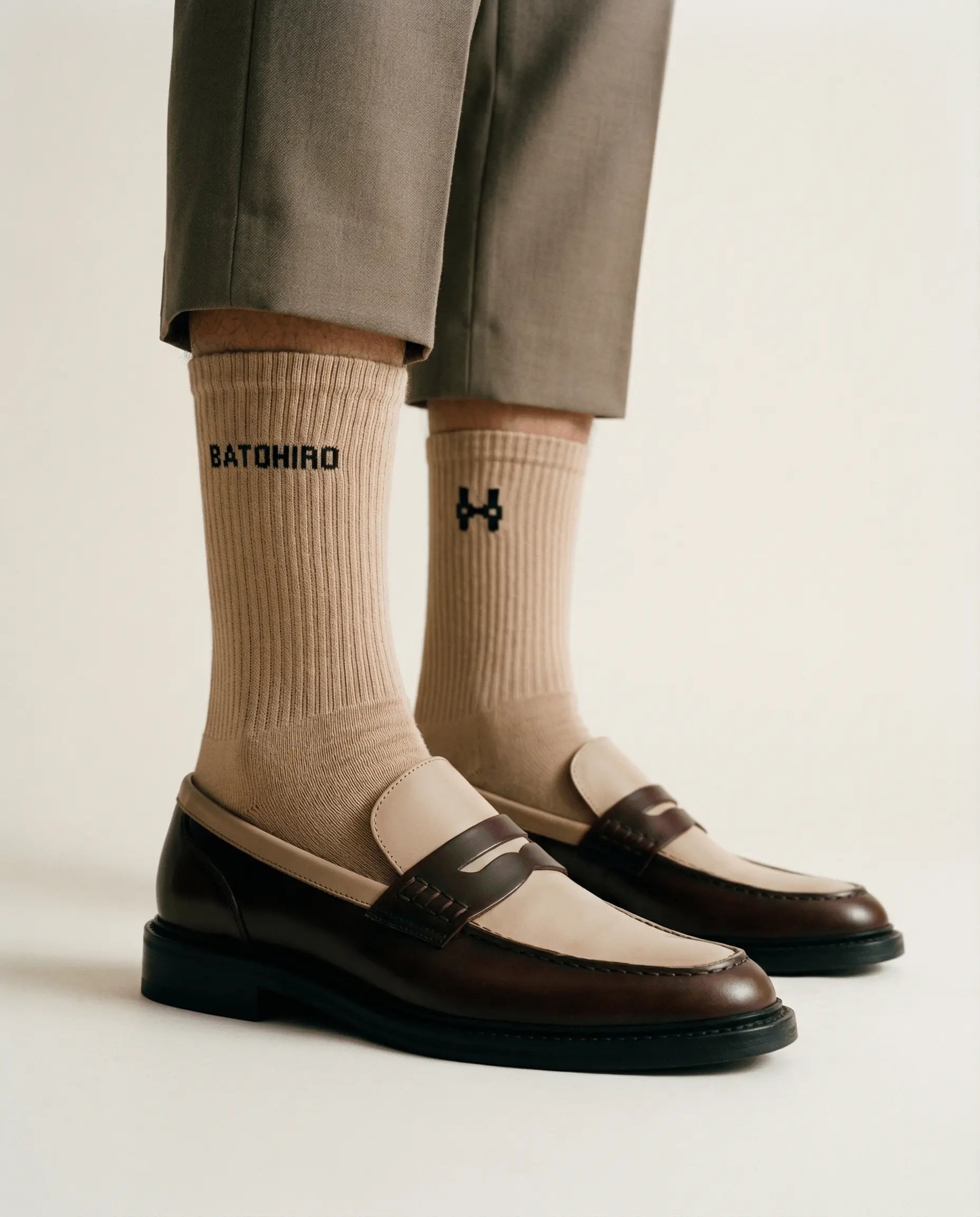 Batohiro Crew Ponožky - Beige Batohiro
