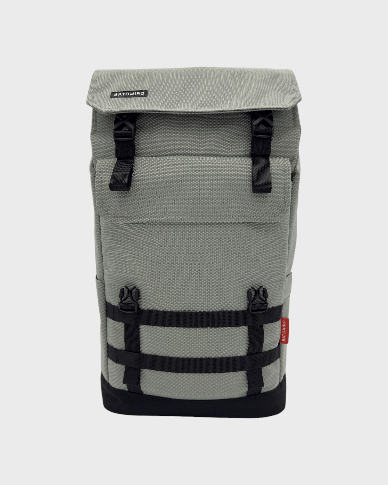 Stylish gray Minato Lite backpack with adjustable volume for daily use and weekend adventures.