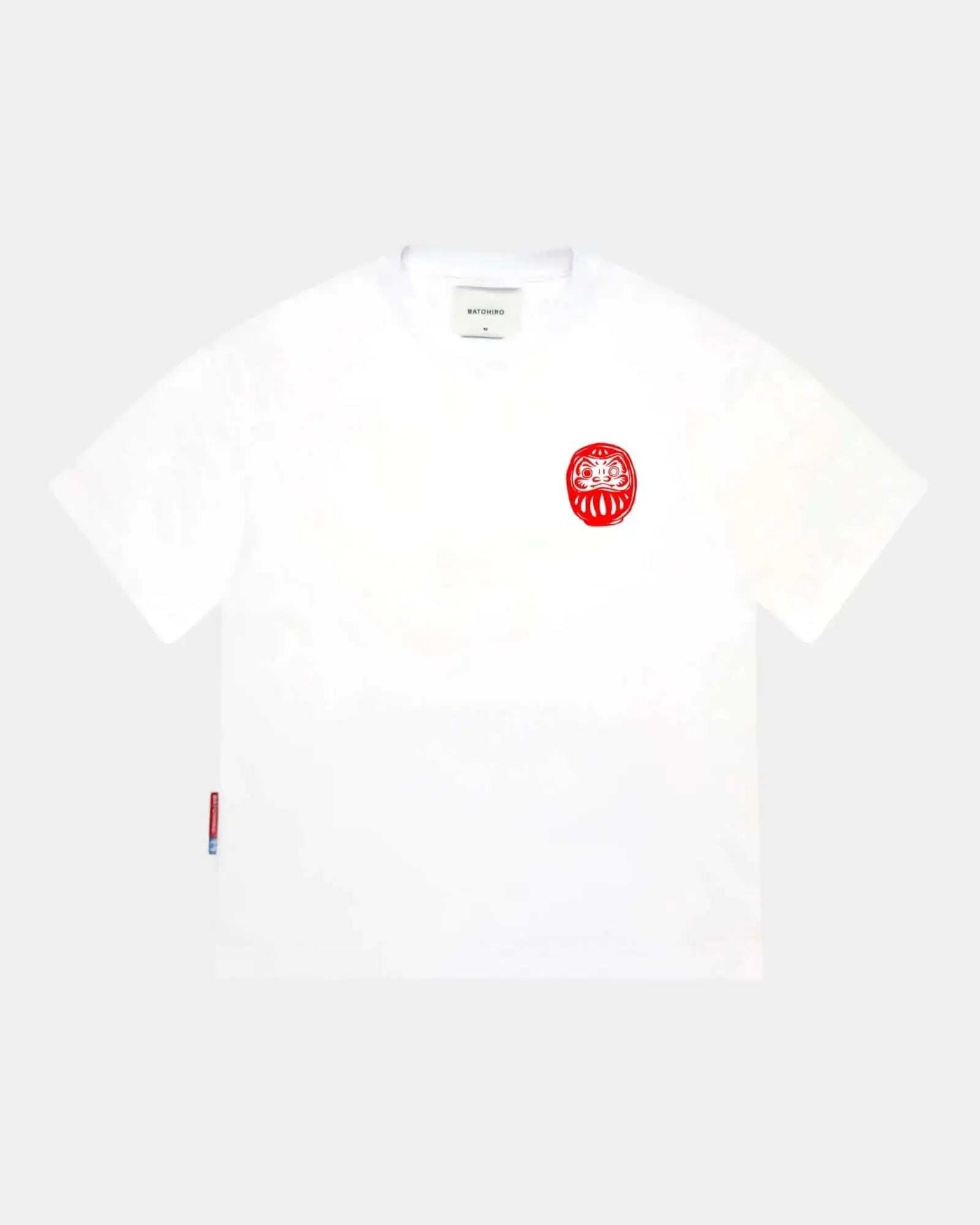 Daruma – Weißes, verkürztes Oversize-T-Shirt Batohiro