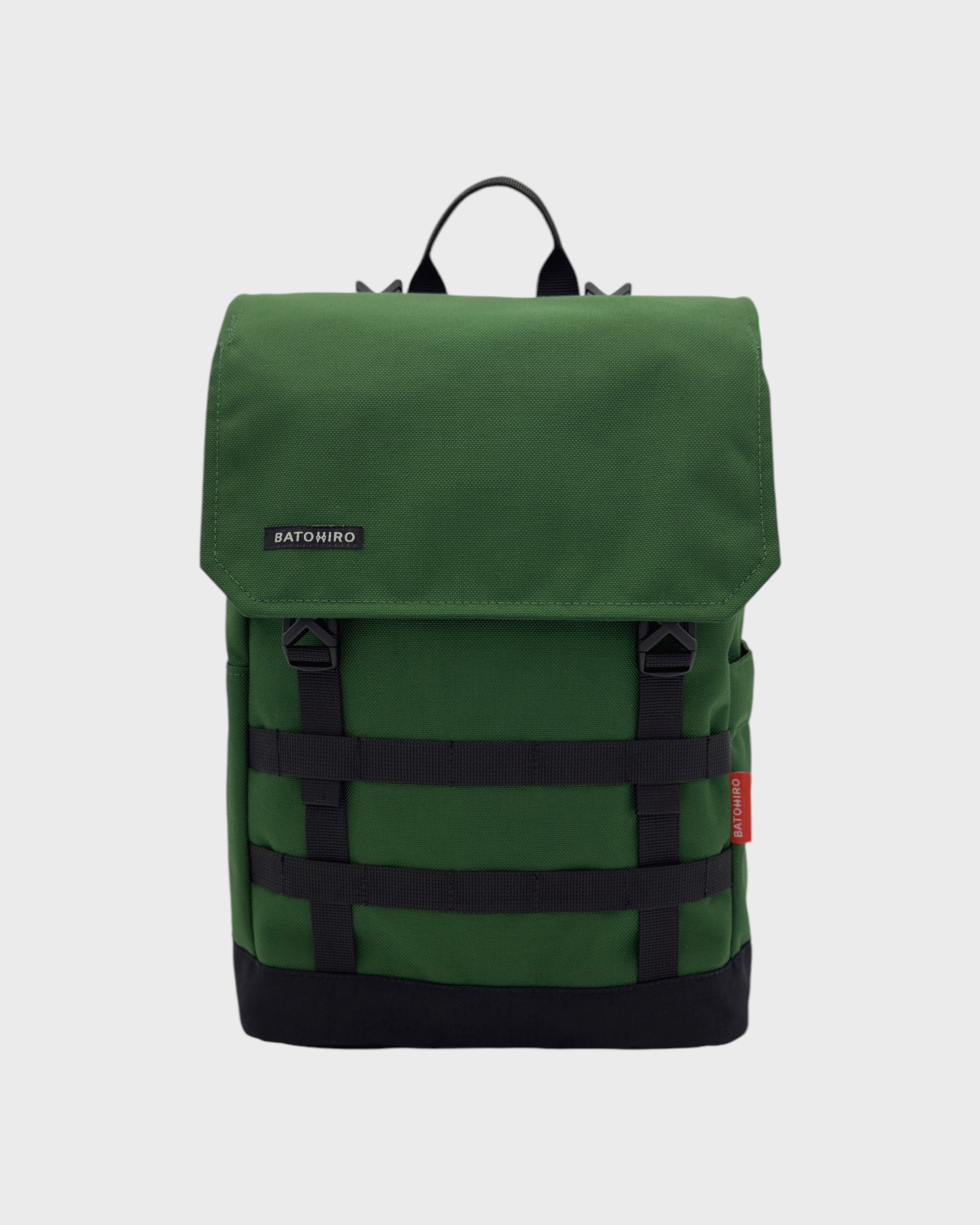 Forest Green Minato Lite backpack, compact and versatile design for everyday use with adjustable sizing options.