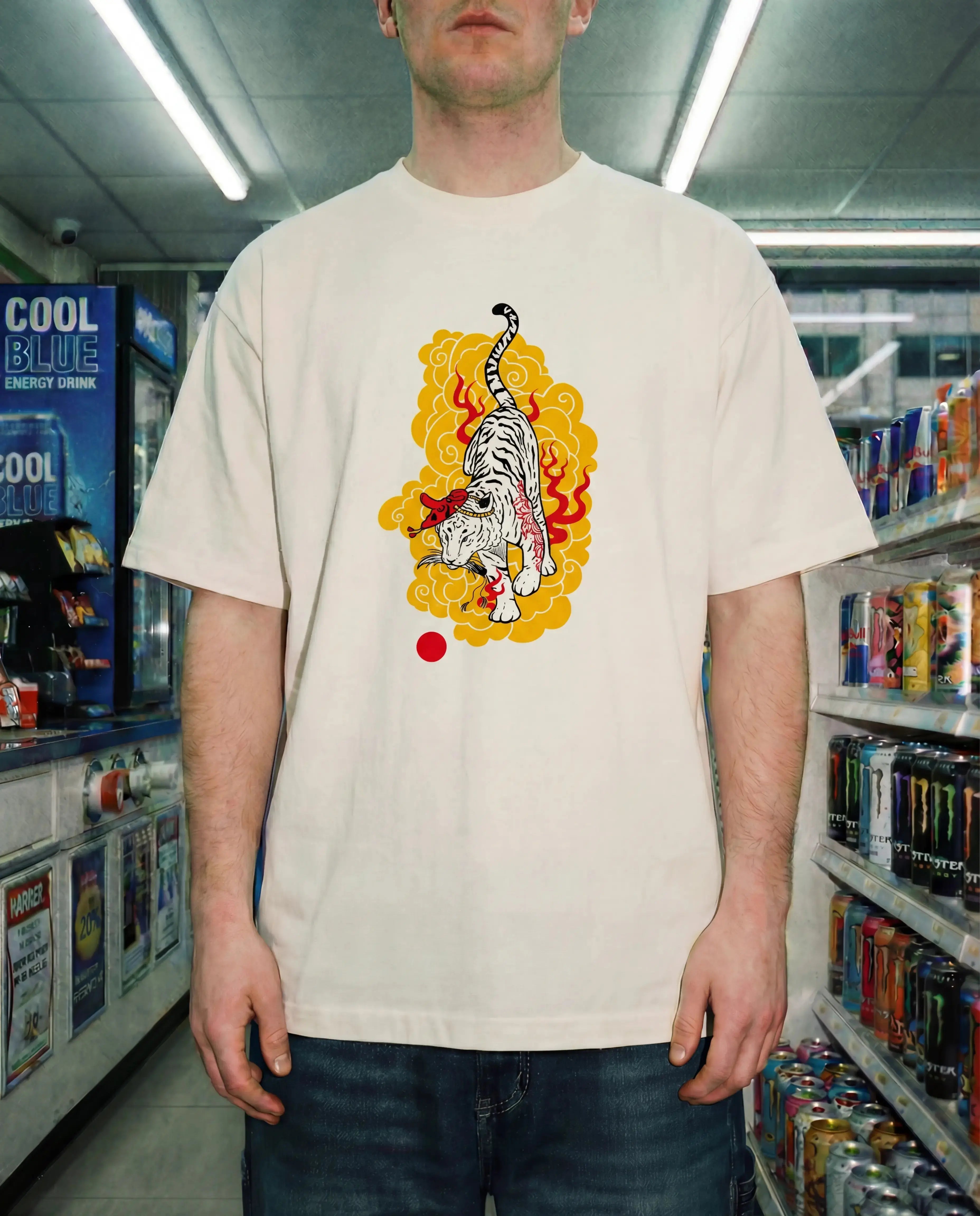 White Tiger - Offwhite Oversized Tee Batohiro