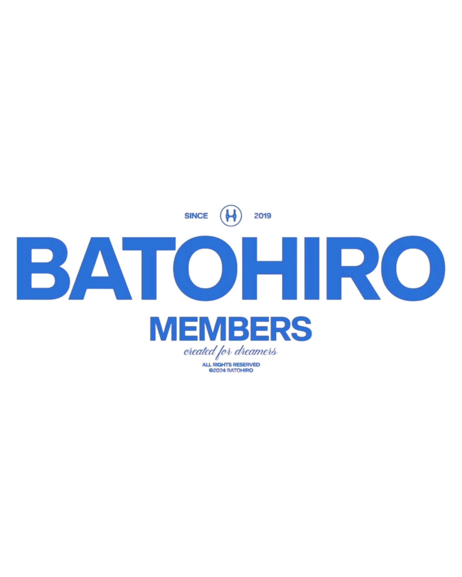 Batohiro Members logo with "created for dreamers" slogan in blue text.