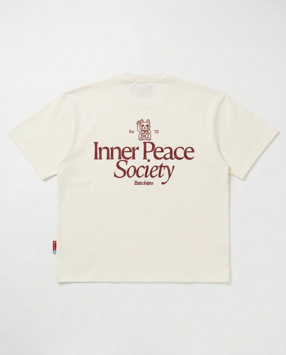 Inner Peace Society - Cropped Oversized Tee