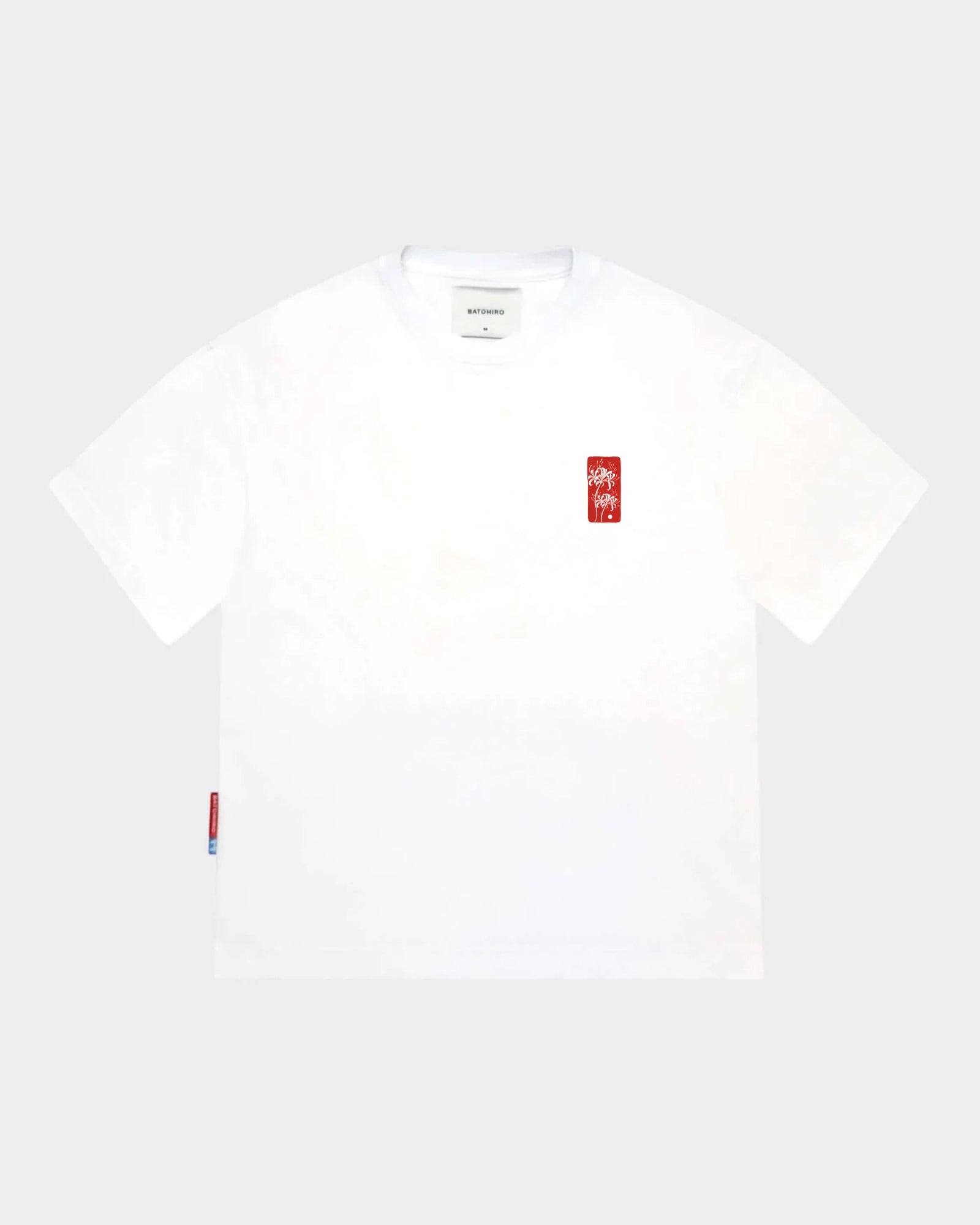 Spider Lily - White Cropped Oversized Tee